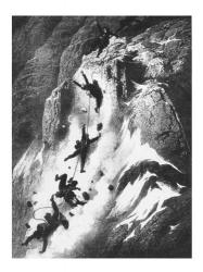 Matterhorn disaster Gustav Dore | Obraz na stenu