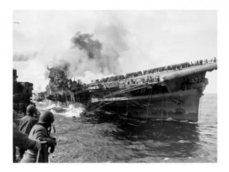 Attack on Carrier USS Franklin March 1945 | Obraz na stenu