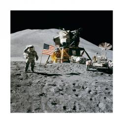 Apollo 15 Lunar Module Pilot James Irwin Salutes the U.S. Flag | Obraz na stenu