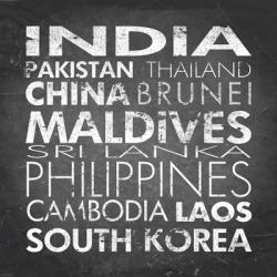 Asia Countries | Obraz na stenu