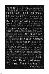 Mother Teresa Quote | Obraz na stenu