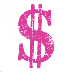 Pink Dollar Sign | Obraz na stenu