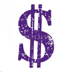 Purple Dollar Sign | Obraz na stenu