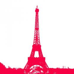 Red Eiffel Tower | Obraz na stenu