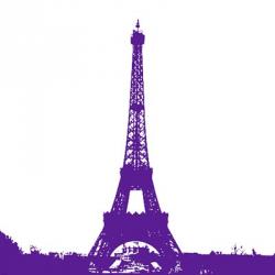 Purple Eiffel Tower | Obraz na stenu