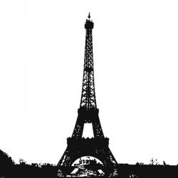 Black Eiffel Tower | Obraz na stenu