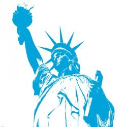 Blue Liberty | Obraz na stenu