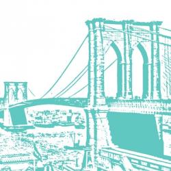 Aqua Brooklyn Bridge | Obraz na stenu