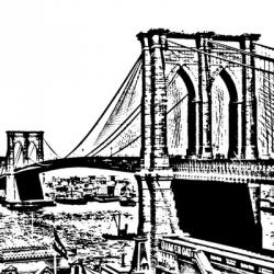 Black Brooklyn Bridge | Obraz na stenu