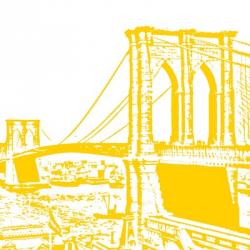 Yellow Brooklyn Bridge | Obraz na stenu