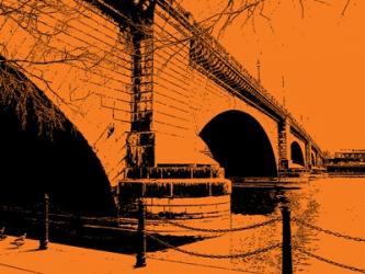 London Bridges on Orange | Obraz na stenu