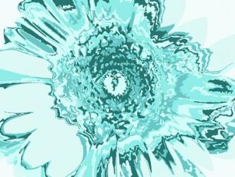 Turquoise Abstract Flower | Obraz na stenu