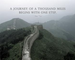A Journey Of A Thousand Miles Quote | Obraz na stenu