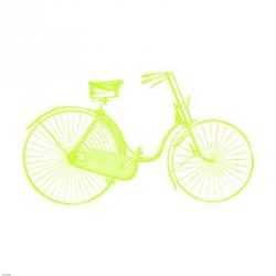 Lime On White Bicycle | Obraz na stenu