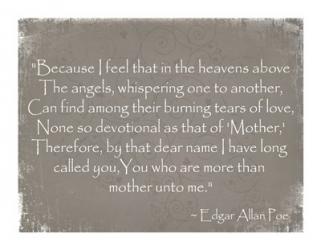 More Than Mother, Edgar Allan Poe | Obraz na stenu