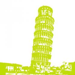 Pisa in Lime | Obraz na stenu