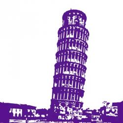 Pisa in Purple | Obraz na stenu