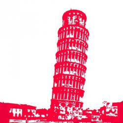 Pisa in Red | Obraz na stenu