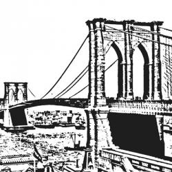 Black Brooklyn Bridge | Obraz na stenu