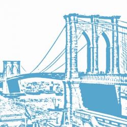Blue Brooklyn Bridge | Obraz na stenu