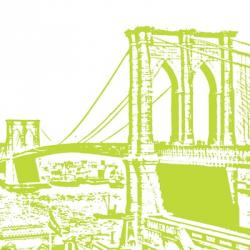 Lime Brooklyn Bridge | Obraz na stenu