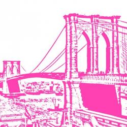 Pink Brooklyn Bridge | Obraz na stenu