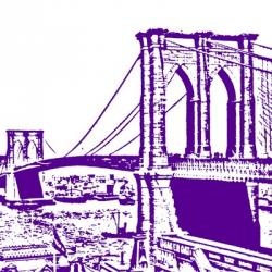 Purple Brooklyn Bridge | Obraz na stenu