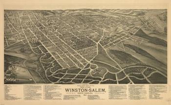 Winston Salem, North Carolina in 1891 | Obraz na stenu