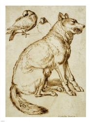 A Wolf and Two Doves | Obraz na stenu