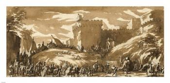 An Army Leaving a Castle | Obraz na stenu