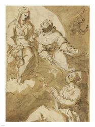 Saint Francis Interceding with the Virgin on Behalf of a Female Saint | Obraz na stenu