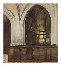 Interior of Abbey of Aramont at Verberie | Obraz na stenu