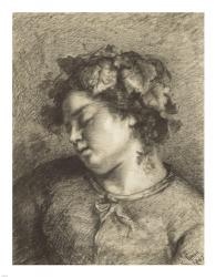 Head of a Sleeping Bacchante | Obraz na stenu