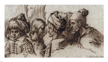 Bust of a Boy in a Turban, a Winged Angel, and Three Old Men | Obraz na stenu