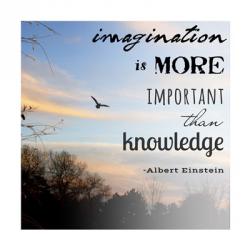 Imagination is More Important Than Knowledge - Albert Einstein | Obraz na stenu
