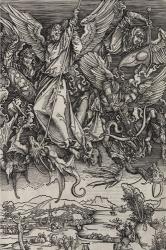 St. Michael Fighting the Dragon by Albrecht Durer, 1498 | Obraz na stenu