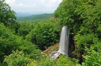 Waterfall and Allegheny Mountains | Obraz na stenu
