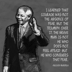 He Who Conquers - Nelson Mandela Quote | Obraz na stenu