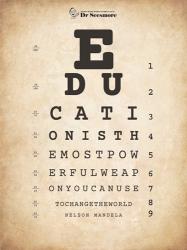 Nelson Mandela Eye Chart I | Obraz na stenu