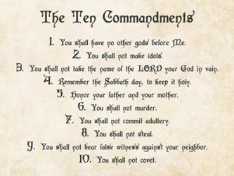 The Ten Commandments | Obraz na stenu