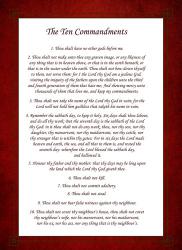 The Ten Commandments - Red | Obraz na stenu