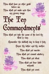 The Ten Commandments - Floral | Obraz na stenu