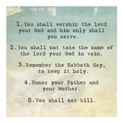 Ten Commandments 1-5 | Obraz na stenu