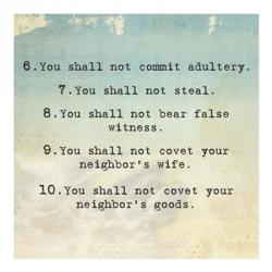 Ten Commandments 6-10 | Obraz na stenu
