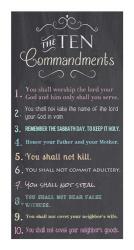 The Ten Commandments - Chalkboard | Obraz na stenu