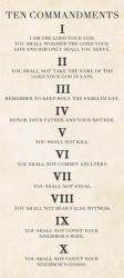 Ten Commandments - Roman Numerals | Obraz na stenu