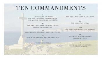 Ten Commandments - Cross | Obraz na stenu