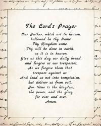 The Lord's Prayer - script | Obraz na stenu