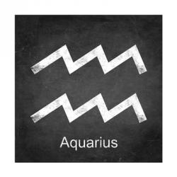 Aquarius - Black | Obraz na stenu