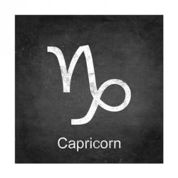 Capricorn - Black | Obraz na stenu